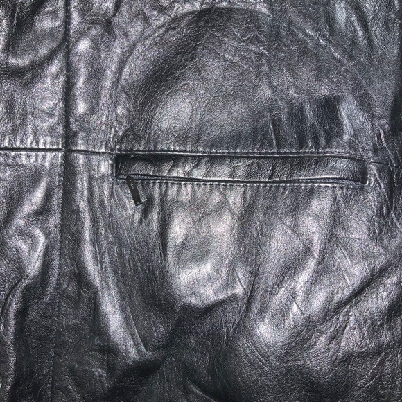 Wilson Leather zip front black jacket Sz M zip out Thinsulate lining unisex - Picture 3 of 12